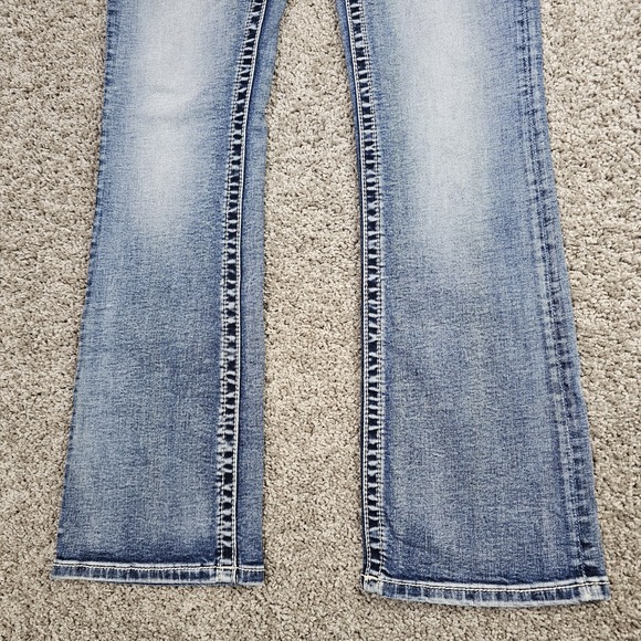 Miss Me Jeans Womens 28 Standard Boot Mid Rise Medium Wash Stretch Denim - Picture 5 of 11